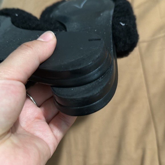 Jenni Kayne Genuine Leather Slip on Shearling Mules black - Picture 7 of 8